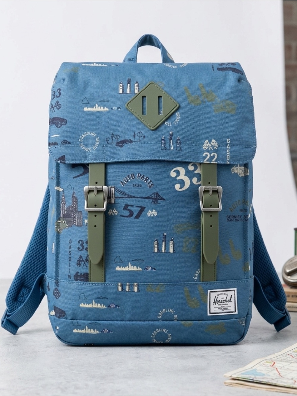 Herschel Supply Company Blue Graphic Print Mini Backpack